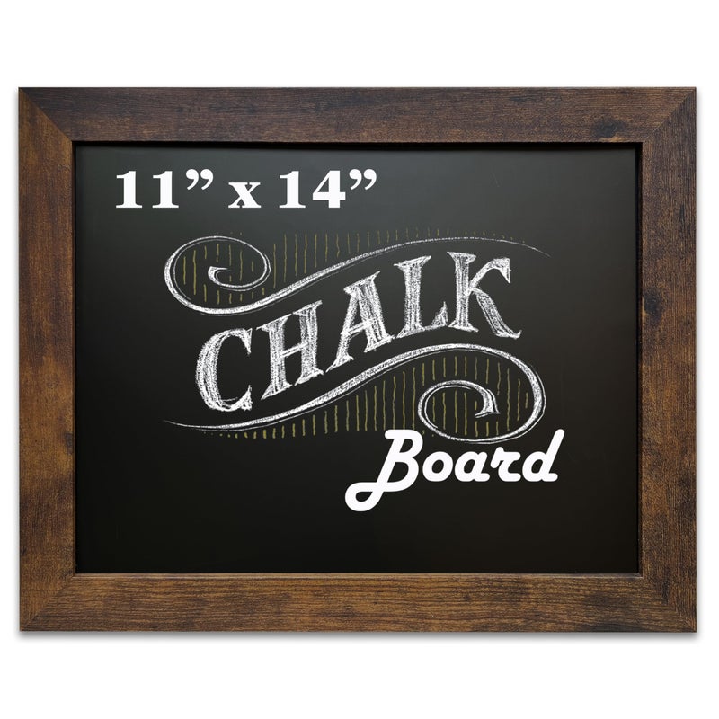 Loddie Doddie Magnetic Chalkboard - 11 x 14 in, Rustic Frame - Easy-to-Erase, Stain-Resistant Chalkboard Calendar for Wall - Magnetic Bulletin Board for Photos & Crafts - Kitchen & Office Menu Board - Image 1